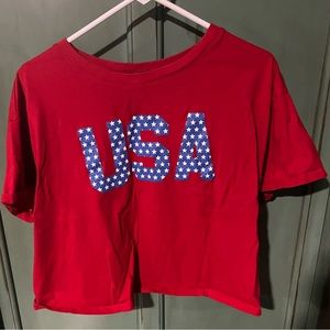USA Cropped T-shirt Forever 21 size 3x